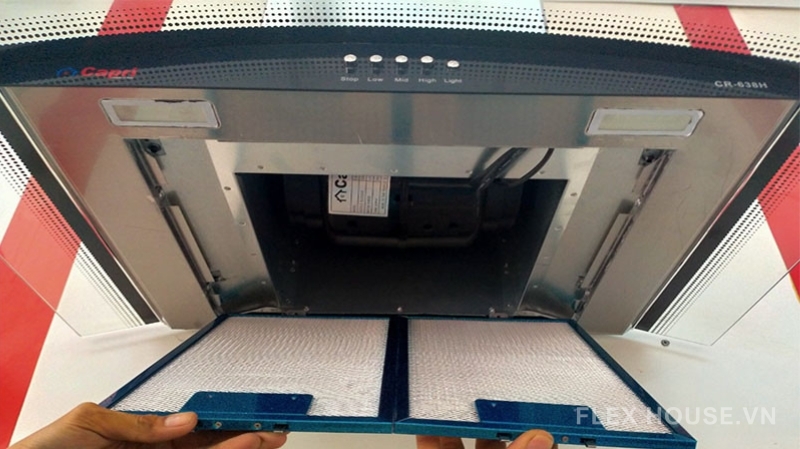 Máy hút mùi kính cong áp tường Capri CR-638H