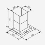 Máy hút mùi kính cong hiện đại Capri CR-608H