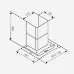 Máy hút mùi kính cong vát cạnh Capri CR-716H