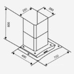 Máy hút và khử mùi kính cong Capri CR-607H