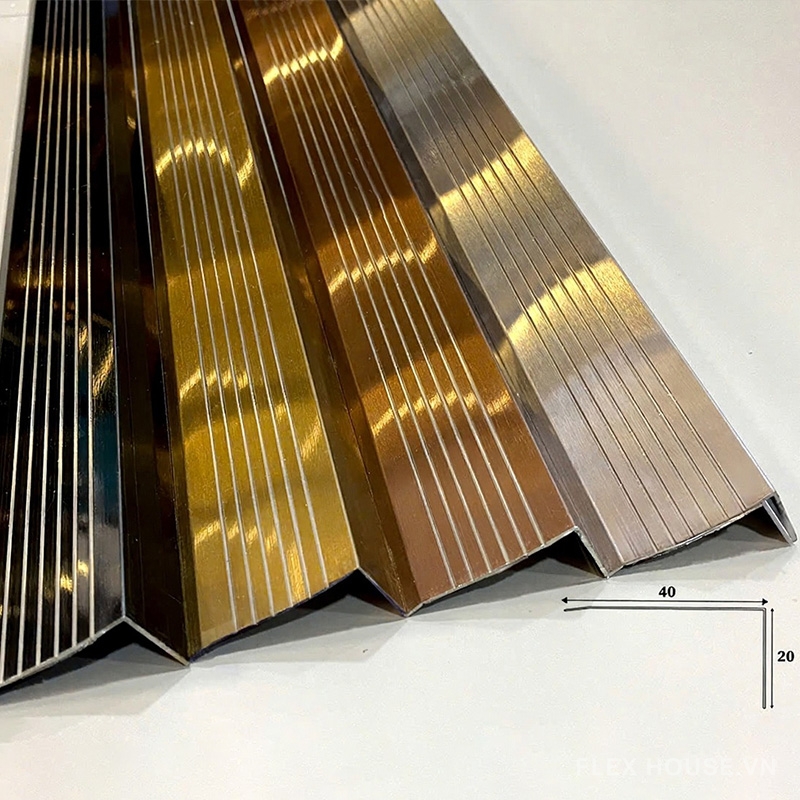 Nẹp cầu thang chống trượt Inox 304 YCS-L20T (2) Nẹp cầu thang chống trượt Inox 304 YCS-L20T 1