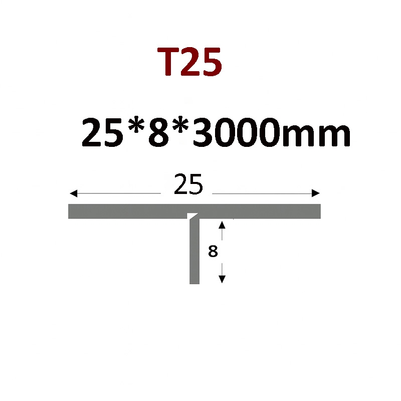 Nẹp chữ T 25x8mm bằng Inox 304 bề mặt đánh bóng YCS-T25 (4) Nẹp chữ T 25x8mm bằng Inox 304 bề mặt đánh bóng YCS-T25 2