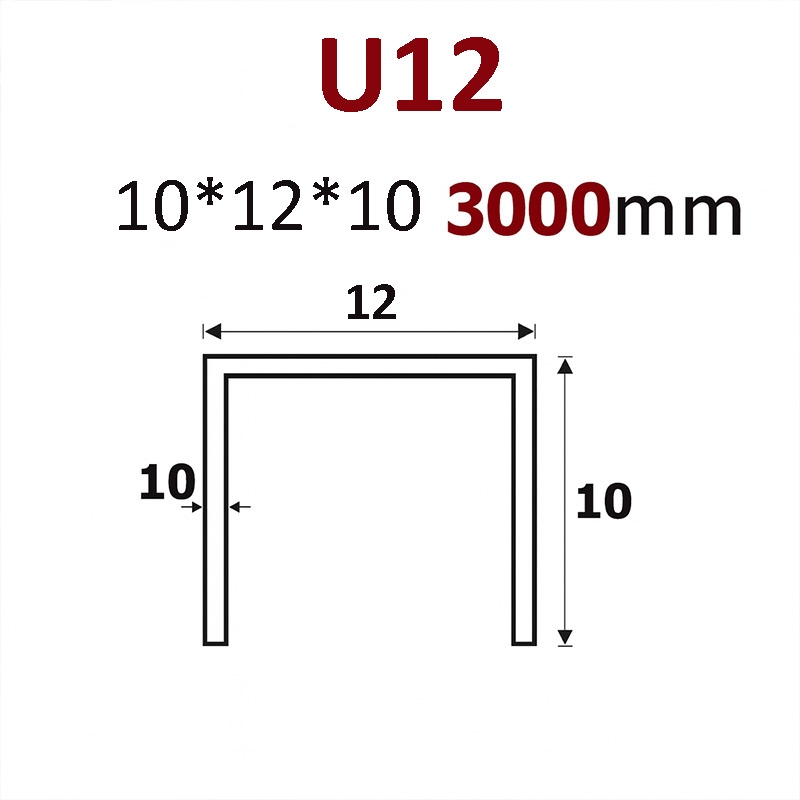 Nẹp chữ U 10x12x10mm trang trí bằng Inox cao cấp YCS-U12 (2) Nẹp chữ U 10x12x10mm trang trí bằng Inox cao cấp YCS-U12 3