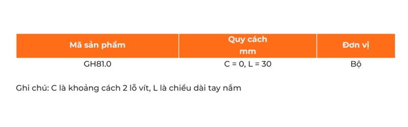 Núm tay nắm hợp kim nhôm màu vàng đồng Garis GH81.0 2 Núm tay nắm hợp kim nhôm màu vàng đồng Garis GH81