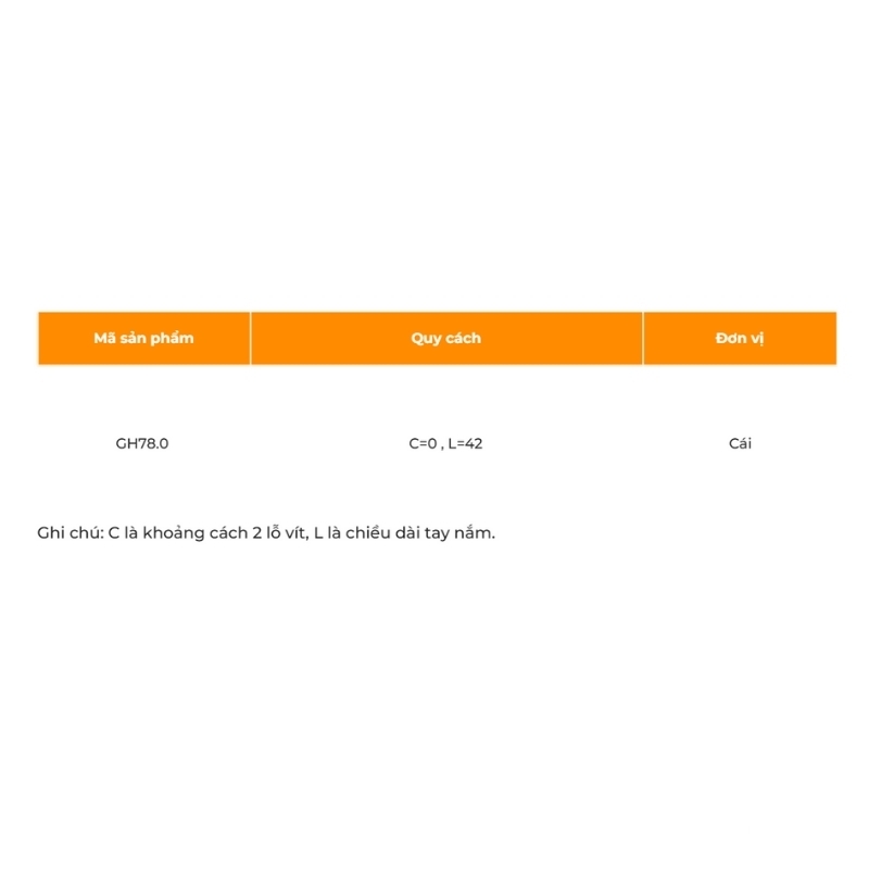 Núm tay nắm tủ chữ nhật hợp kim kẽm Garis GH78.0 (3) Núm tay nắm tủ chữ nhật hợp kim kẽm Garis GH78.0 3