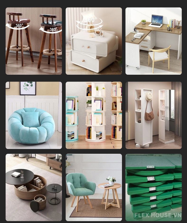 Phụ kiện mâm xoay bàn ăn – Chi tiết nhỏ, tiện ích lớn trong thiết kế nội thất hiện đại 2