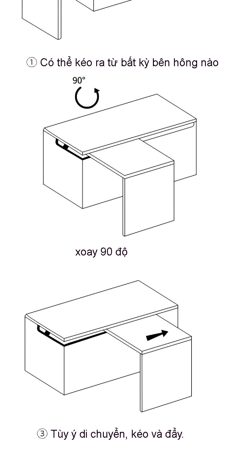Phụ kiện ray trượt mở rộng cho bàn đảo bếp XR627 14