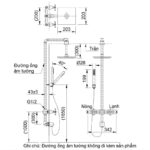 Sen tắm âm tường nóng lạnh bằng đồng Inax BFV-81SEHC