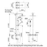 Sen tắm âm tường nước nóng lạnh Inax BFV-81SEHW