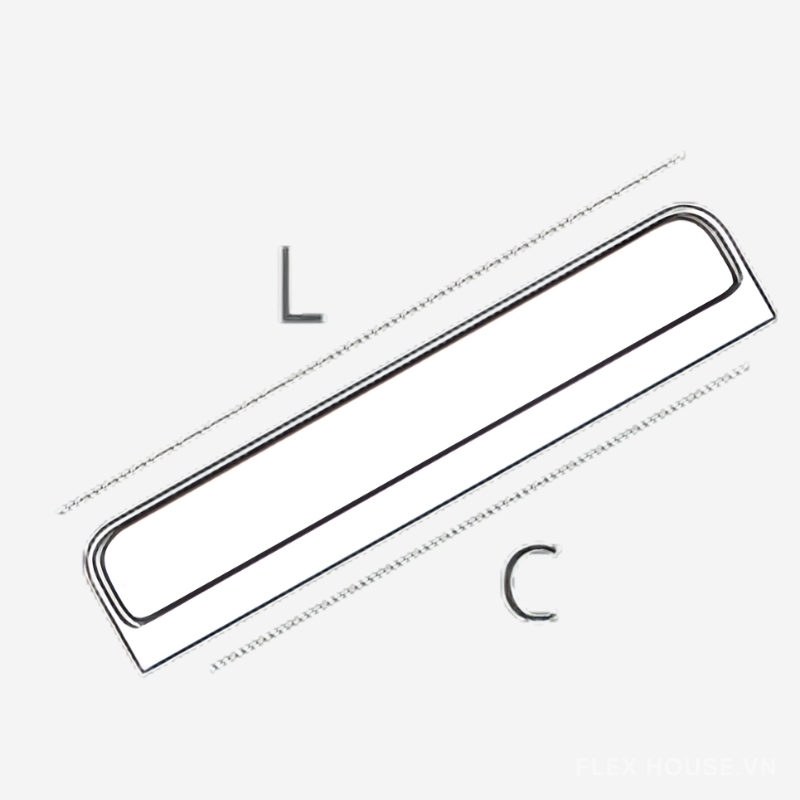 Tay nắm tủ âm cạnh vuông tối giản Garis GH80 2 Tay nắm tủ âm cạnh vuông tối giản Garis GH80 (7)