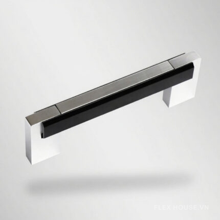 Tay nắm tủ cạnh vuông thân đen bóng Garis GH72 (1)