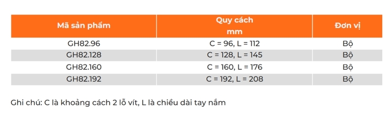 Tay nắm tủ dạng tay cầm màu champagne Garis GH82 2 Tay nắm tủ dạng tay cầm màu champagne Garis GH82
