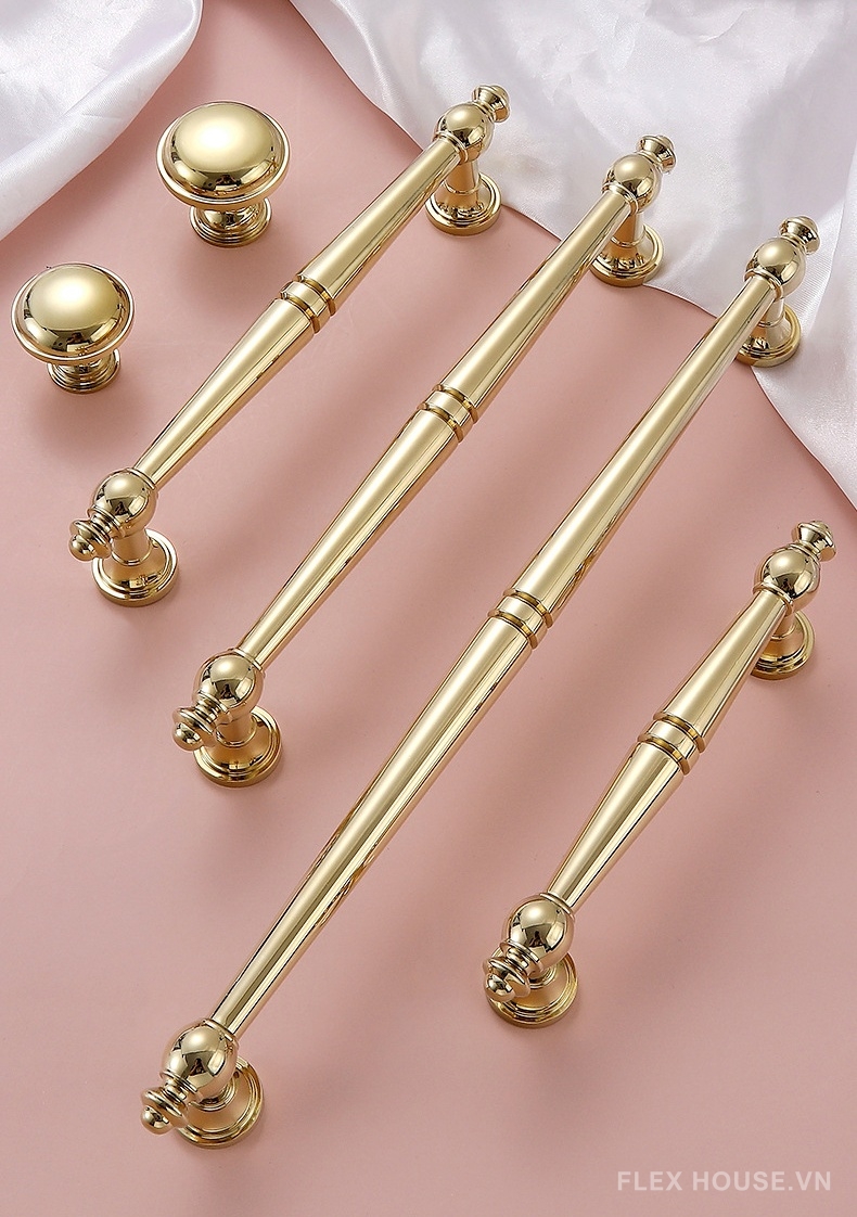 Tay nắm tủ đồng cao cấp decor sang trọng NSH5397YG 7