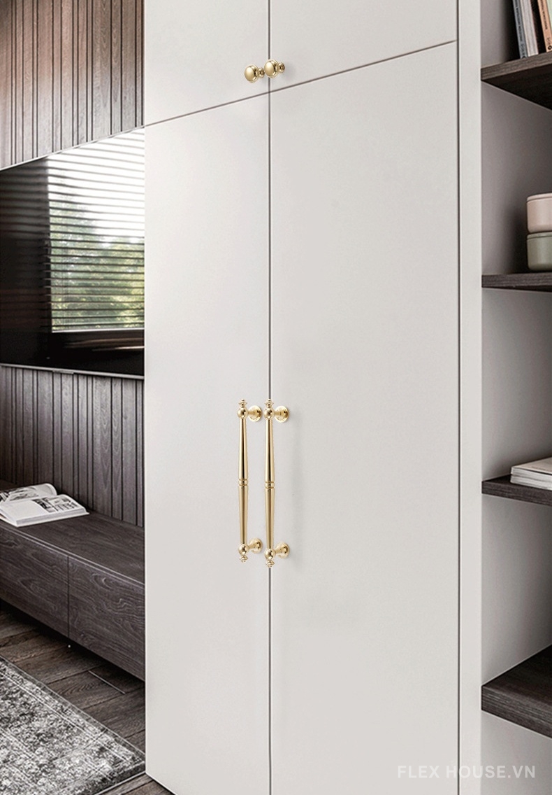 Tay nắm tủ đồng cao cấp decor sang trọng NSH5397YG 9