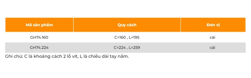 Tay nắm tủ hợp kim nhôm màu Chrome Garis GH74 2 Tay nắm tủ hợp kim nhôm màu Chrome Garis GH74
