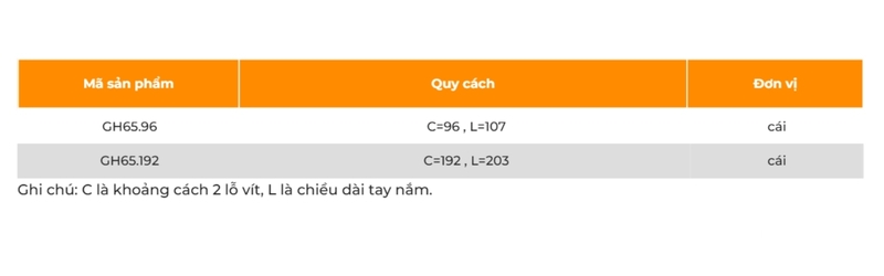 Tay nắm tủ kẻ vân trúc hiện đại Garis GH65 2 Tay nắm tủ kẻ vân trúc hiện đại Garis GH65