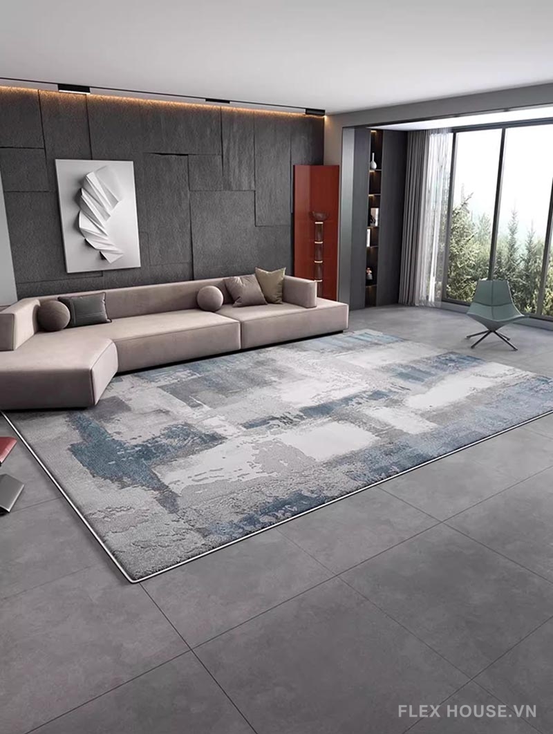 Thảm trải sàn phòng khách nghệ thuật trừu tượng YN-LL18 3