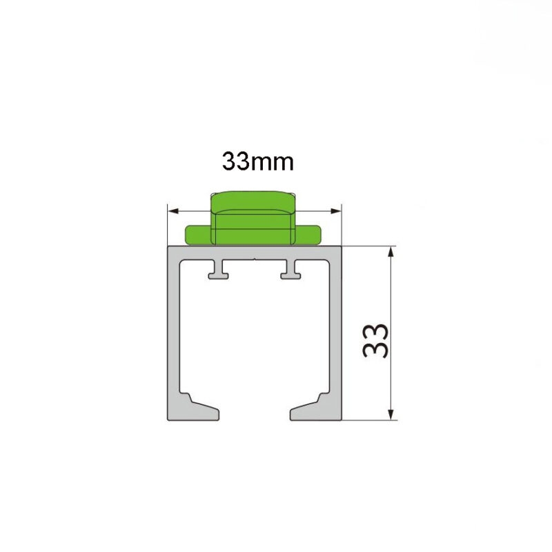 Thanh ray trên 2500mm hợp kim nhôm XNA150 2