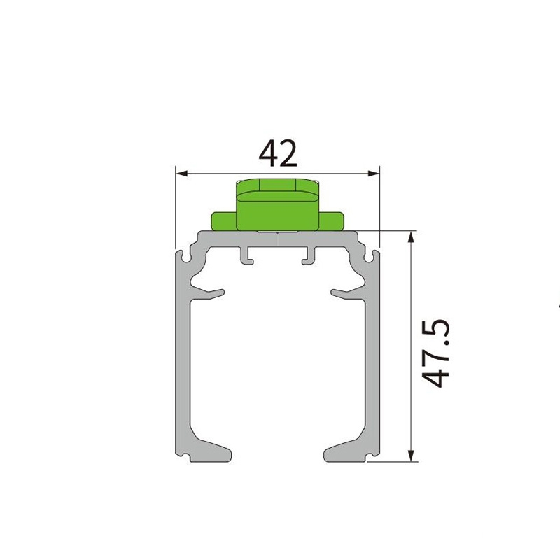 Thanh ray dẫn hướng trên hợp kim nhôm TN655 (3) Thanh ray treo trên hợp kim nhôm TN655 3