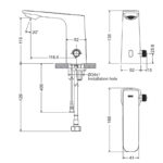 Vòi chậu nóng lạnh tự động Inax AMV-91K
