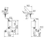 Vòi lavabo cảm ứng nước lạnh Inax AMV-300