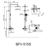Vòi sen tắm cây nóng lạnh Inax BFV-515S