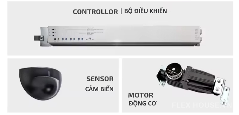 Bộ phụ kiện cửa trượt tự động đa năng tải nhẹ CASA