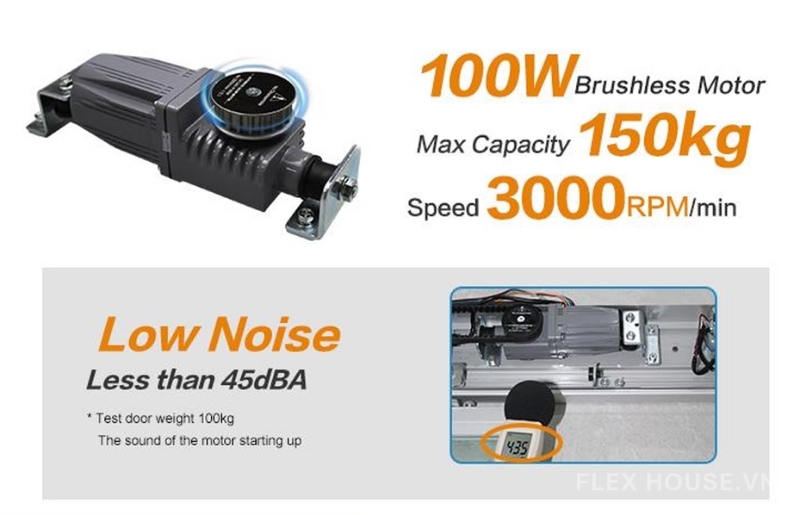 Bộ phụ kiện cửa tự động công trình thương mại 150kg HH130 11 Bộ phụ kiện cửa tự động công trình thương mại 150kg HH130