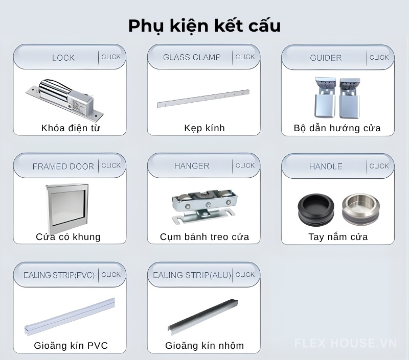 Bộ phụ kiện cửa tự động ghi nhớ thông minh HH115 13 Bộ phụ kiện cửa tự động ghi nhớ thông minh HH115