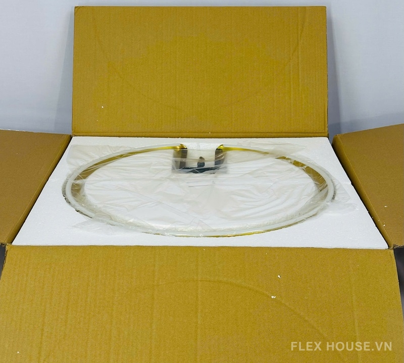 Đèn cây trang trí góc sofa chao xuyên thấu DD22 4 Ảnh thực tế đèn cây DD22