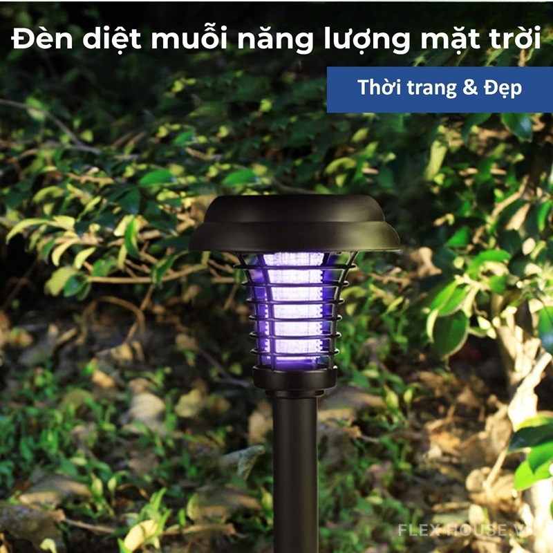 Đèn chống muỗi giật điện vật lý thông minh cắm đất GXY3341