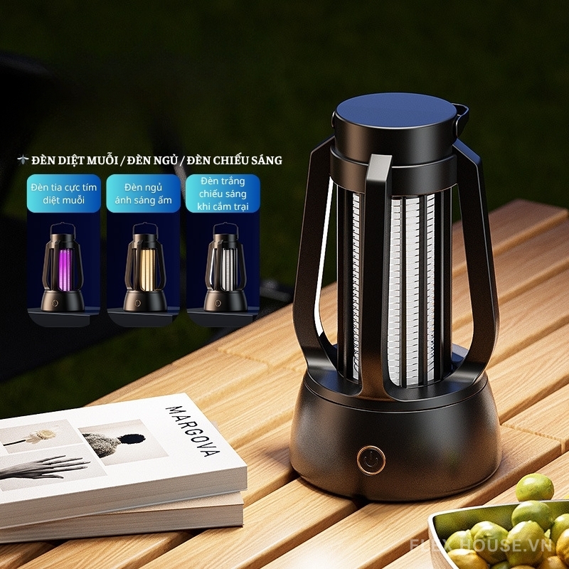 Đèn diệt muỗi 390nm kiêm đèn cắm trại đèn ngủ JY2306 3 Đèn diệt muỗi 390nm kiêm đèn cắm trại đèn ngủ JY2306