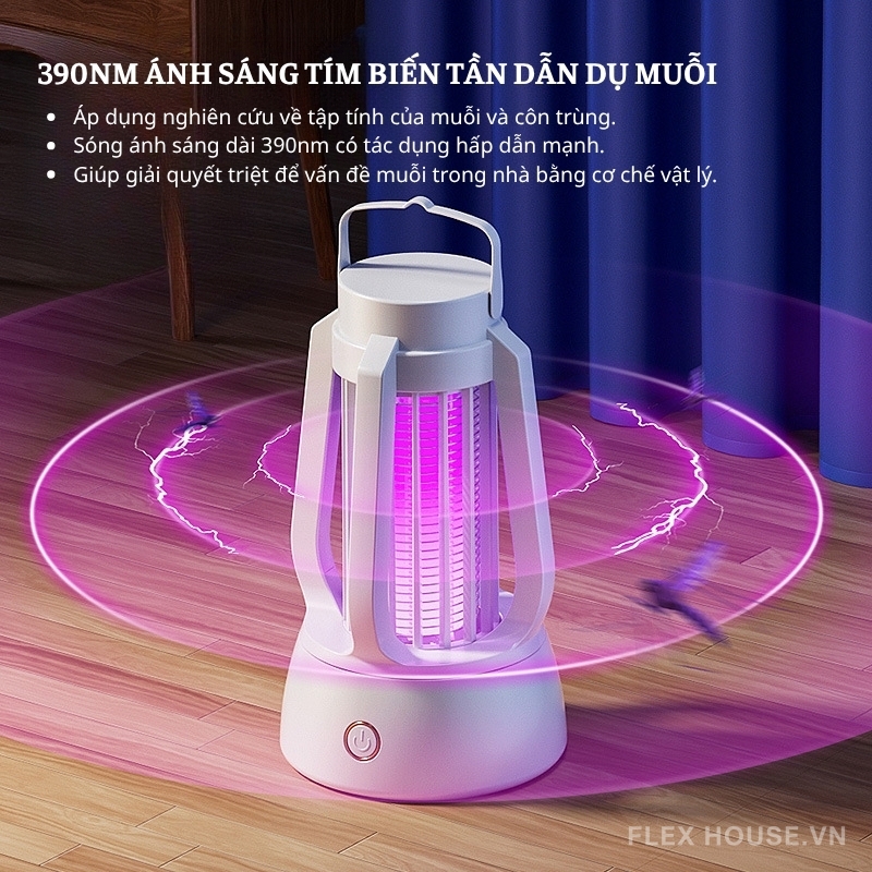 Đèn diệt muỗi 390nm kiêm đèn cắm trại đèn ngủ JY2306 4 Đèn diệt muỗi 390nm kiêm đèn cắm trại đèn ngủ JY2306