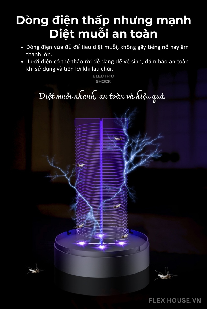 Đèn diệt muỗi ánh sáng tím an toàn cho bé USB JY1079