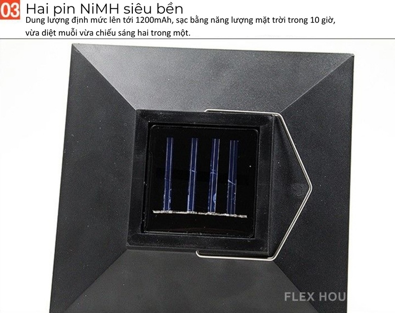 Đèn diệt muỗi NLMT cắm đất vườn thiền SX1057