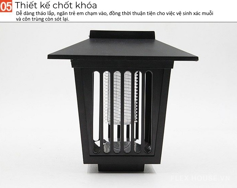 Đèn diệt muỗi NLMT cắm đất vườn thiền SX1057