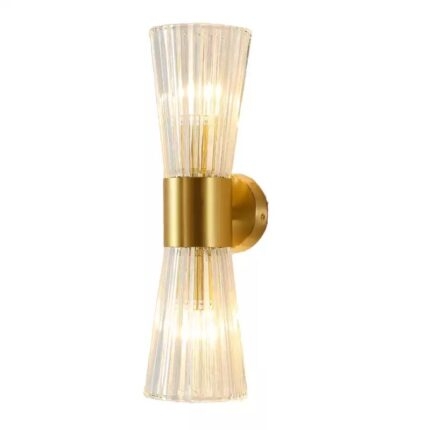 Đèn gắn tường thủy tinh hợp kim xi cao cấp NV 9063