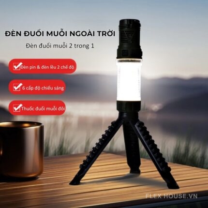 Đèn led chống muỗi cắm trại đa năng có thể gập H2761