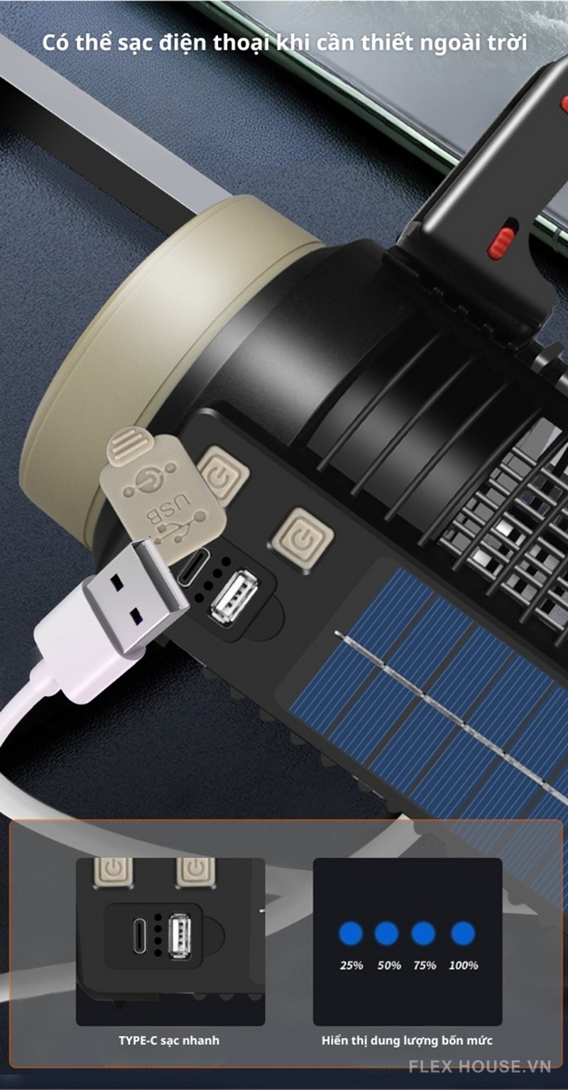 Đèn pin chống muỗi xách tay chiếu xa siêu sáng H6702