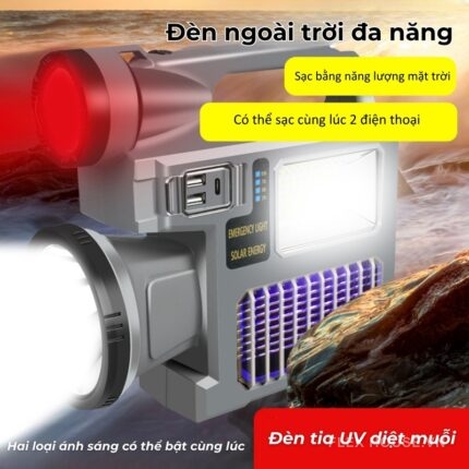 Đèn pin NLMT diệt muỗi kiêm sạc dự phòng đa năng H2402