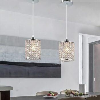 Đèn thả trần phòng bếp pha lê khung sắt cao cấp DY3837