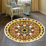 Thảm Boho hoa hướng dương tươi sáng XF8036-32