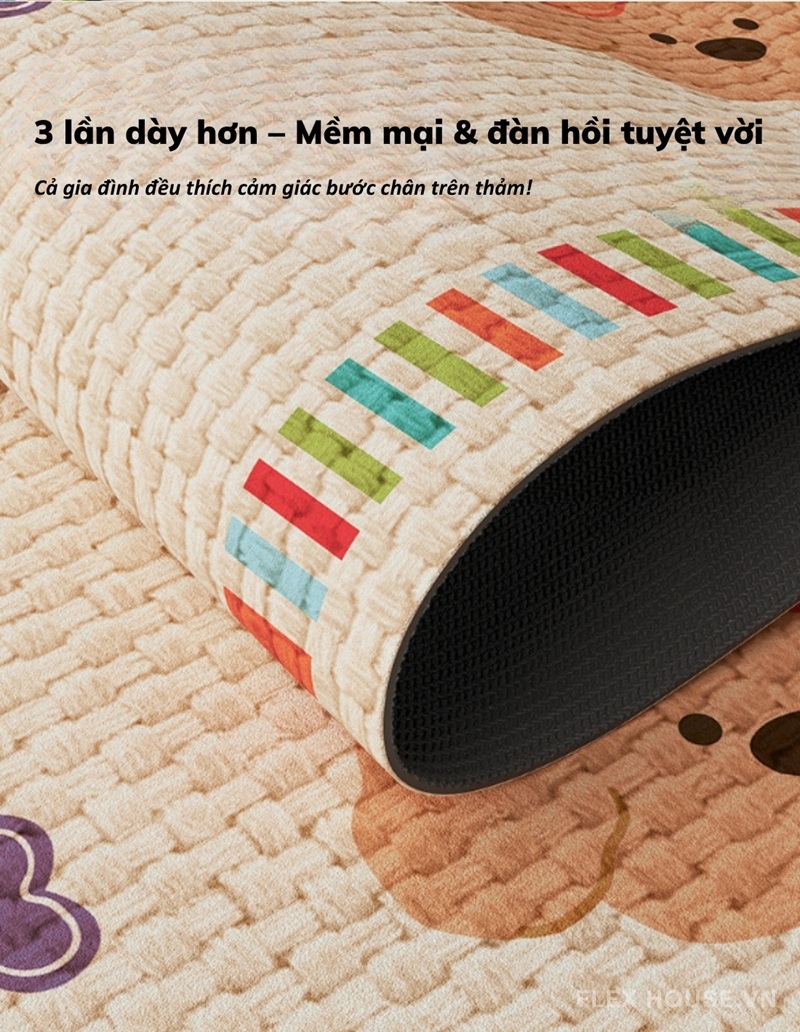 Thảm chùi chân chống trượt siêu thấm hình thú XF1424
