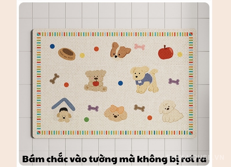 Thảm chùi chân chống trượt siêu thấm hình thú XF1424