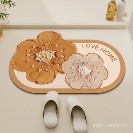 Hướng Dẫn Chọn Thảm Chân Khách Sạn 3 Sao, 4 Sao, 5 Sao Chuẩn 9 Thảm chùi chân hình hoa kim anh nghệ thuật sơn dầu XF5849.01