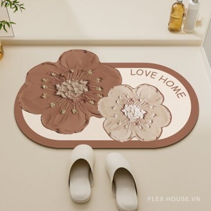 Hướng Dẫn Chọn Thảm Chân Khách Sạn 3 Sao, 4 Sao, 5 Sao Chuẩn 10 Thảm chùi chân hình hoa kim anh nghệ thuật sơn dầu XF5849.05
