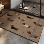 Thảm chùi chân nhà tắm họa tiết chó Dachshund XF3031.01