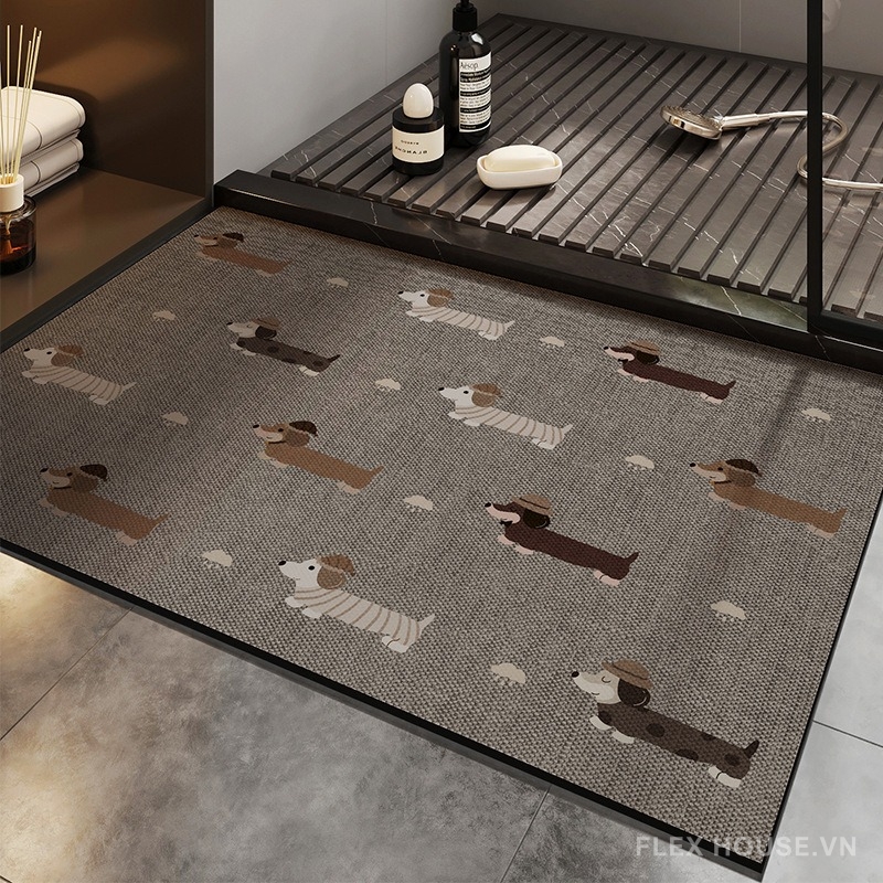 tham-chui-chan-nha-tam-hoa-tiet-cho-dachshund-xf3031-02 Thảm chùi chân nhà tắm họa tiết chó Dachshund XF3031.02