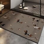 Thảm chùi chân nhà tắm họa tiết chó Dachshund XF3031.03