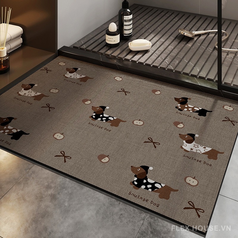 tham-chui-chan-nha-tam-hoa-tiet-cho-dachshund-xf3031-03 Thảm chùi chân nhà tắm họa tiết chó Dachshund XF3031.03